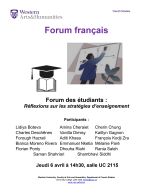 poster for Forum des étudiants